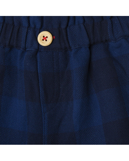 Short sarga paperbag cuadros niña azul detox time Short sarga paperbag cuadros niña azul detox time