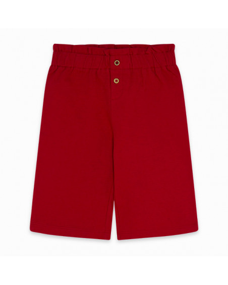 Pantalón punto paperbag - croppet niña rojo detox time Pantalón punto paperbag - croppet niña rojo detox time