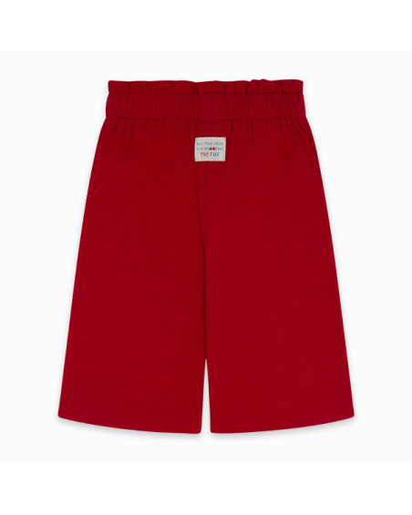 Pantalón punto paperbag - croppet niña rojo detox time Pantalón punto paperbag - croppet niña rojo detox time