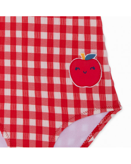 Bañador cuadros niña rojo detox time Bañador cuadros niña rojo detox time