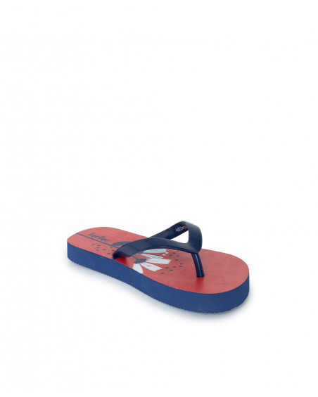 Chanclas rojas flores niña