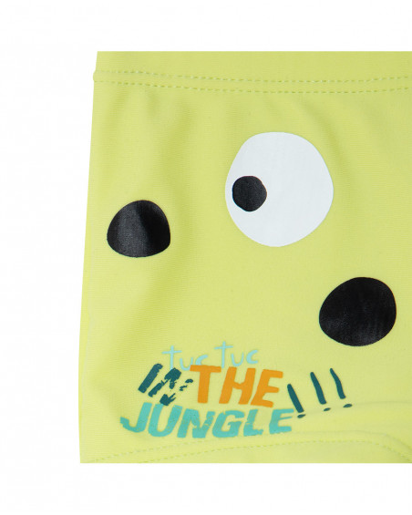 Boxer verde detalle cresta camaleón niño