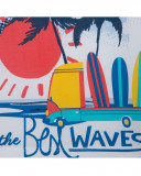 Camiseta tirantes blanca estampado tablas surf niño