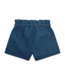 Short sarga azul marino botones niña
