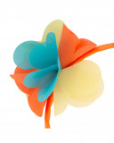 Diadema rígida naranja flores niña Diadema rígida naranja flores niña