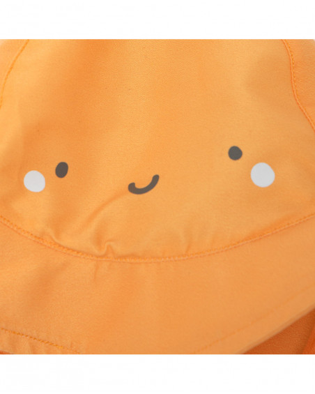 Culetín baño y gorro a cuadros naranja y blanco recien nacido Culetín baño y gorro a cuadros naranja y blanco recien nacido