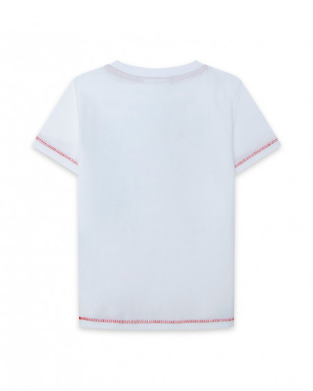 Camiseta manga corta blanca mensaje niño