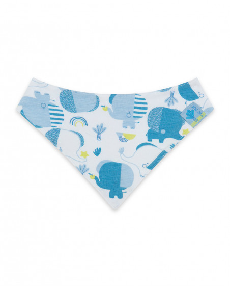 Bandana punto estampada azul recien nacido Bandana punto estampada azul recien nacido
