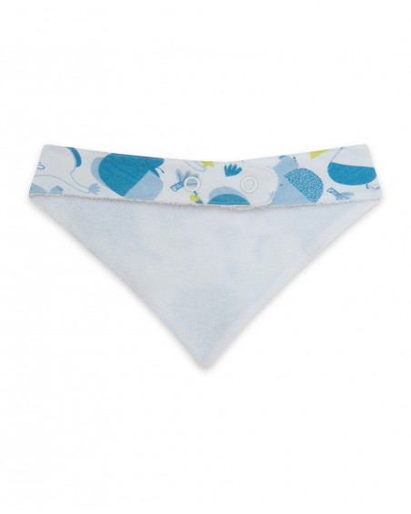 Bandana punto estampada azul recien nacido Bandana punto estampada azul recien nacido