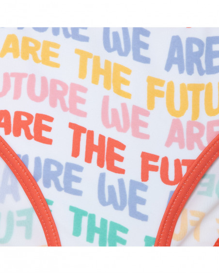 Bikini nath kids by tuc tuc blanco letras de colores niña Bikini nath kids by tuc tuc blanco letras de colores niña