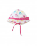 Gorro popelín con topos de colores recien nacido niña