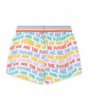 Short nath kids by tuc tuc blanco letras de colores niña Short nath kids by tuc tuc blanco letras de colores niña