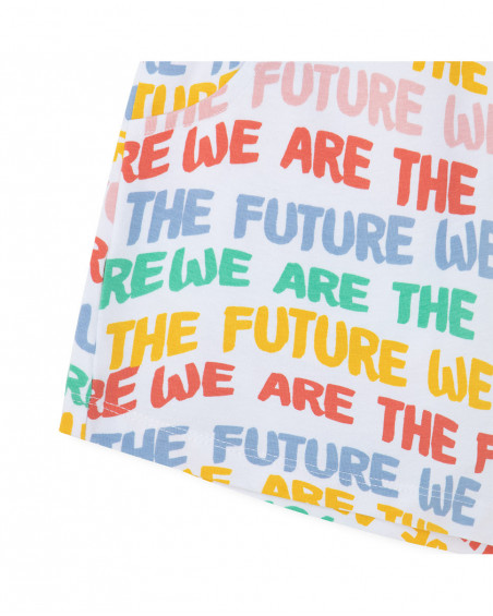 Short nath kids by tuc tuc blanco letras de colores niña Short nath kids by tuc tuc blanco letras de colores niña