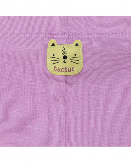 Legging pirata malva flores niña Legging pirata malva flores niña