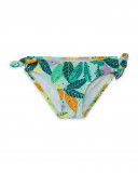 Culetín baño verde estampado hojas lazos niña