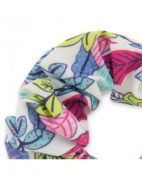 Coletero estampado hojas multicolor niña Coletero estampado hojas multicolor niña