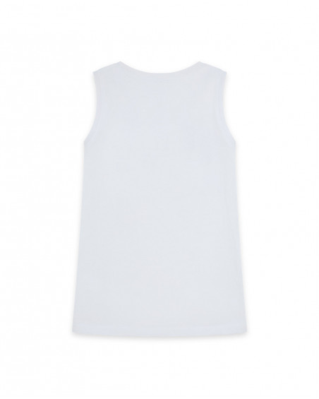 Camiseta sin mangas nath kids by tuc tuc blanca mensaje ninño Camiseta sin mangas nath kids by tuc tuc blanca mensaje ninño