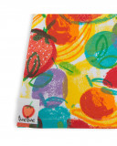 Vestido sin mangas estampado frutas multicolor volante niña