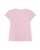 Camiseta punto manga corta rosa jirafa niña