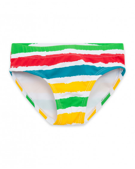 Slip baño rayas multicolor niño