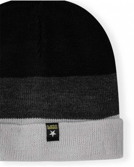 Gorro y cuello tricot negro niño speed race Gorro y cuello tricot negro niño speed race