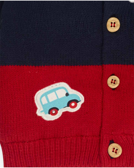 Chaqueta tricot azul niño mini traveller Chaqueta tricot azul niño mini traveller