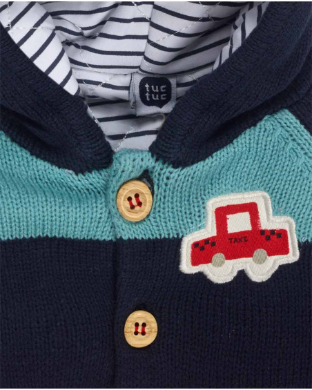 Chaqueta tricot azul niño mini traveller Chaqueta tricot azul niño mini traveller