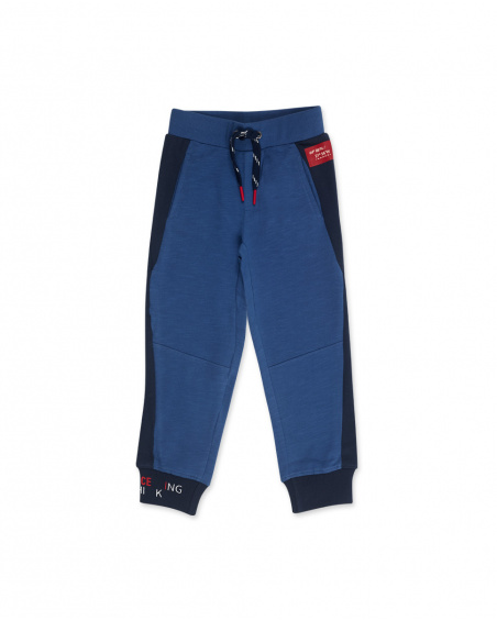 Pantalón felpa azul y rojo niño ski explo