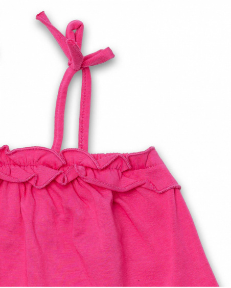 Camiseta punto rosa niña Eco-Safari