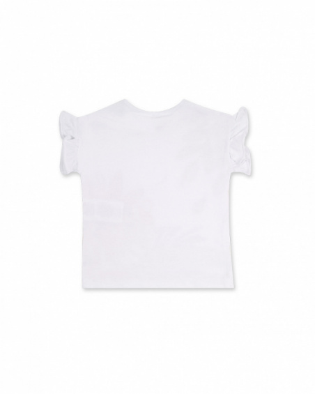 Camiseta punto blanco capri niña Eco-Safari