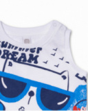 Camiseta punto blanco tirantes niño Beach Day