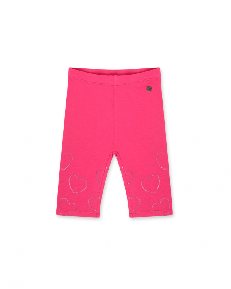 Legging pirata punto fucsia corazones niña Basics Baby