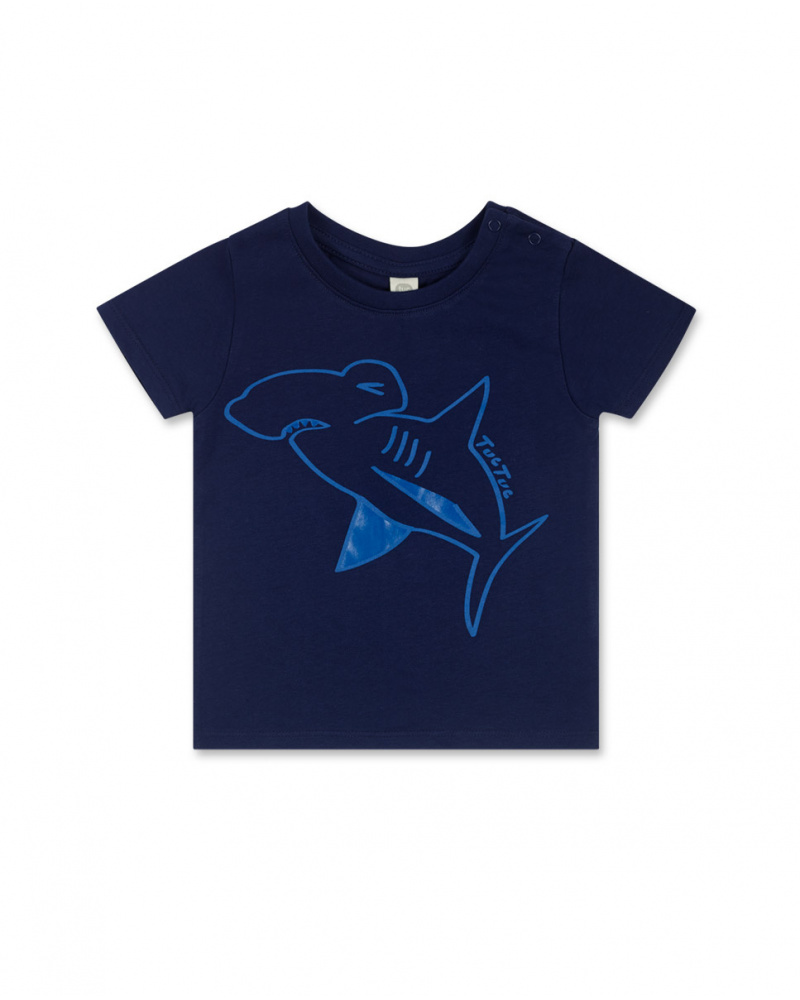 Camiseta punto azul marino niño Basics Baby