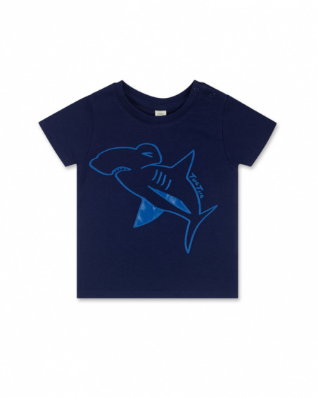 Camiseta punto azul marino niño Basics Baby