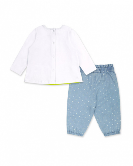 Conjunto punto denim blanco niña Time to plant Conjunto punto denim blanco niña Time to plant