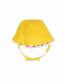 Gorro plana reversible amarillo estampado unisex Sunday