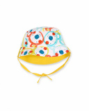 Gorro plana reversible amarillo estampado unisex Sunday