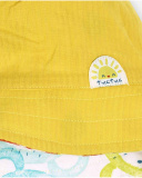 Gorro plana reversible amarillo estampado unisex Sunday