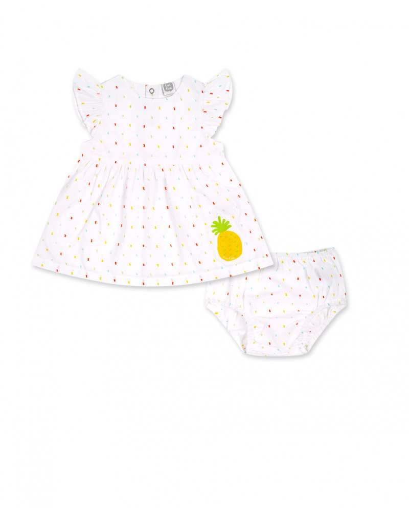 Vestido popelín blanco niña Sunday