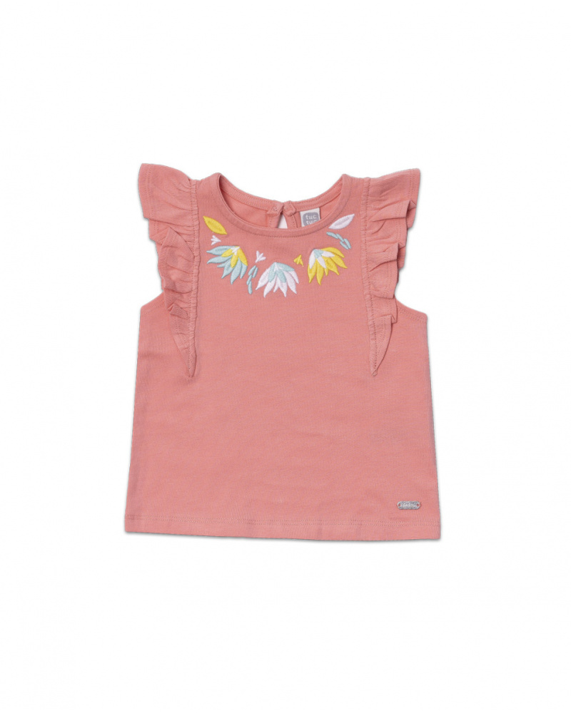 Camiseta punto rosa niña Treasure Island
