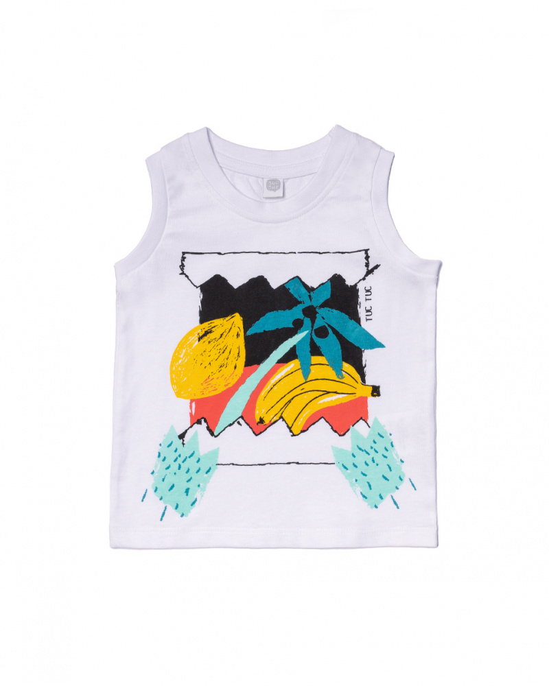 Camiseta tirantes punto blanco niño Juicy