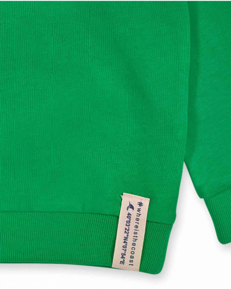 Sudadera punto verde niño The coast