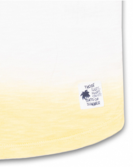 Camiseta punto naranja amarillo niño Beach Days