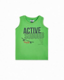 Camiseta punto tirantes verde niño Urban Activist