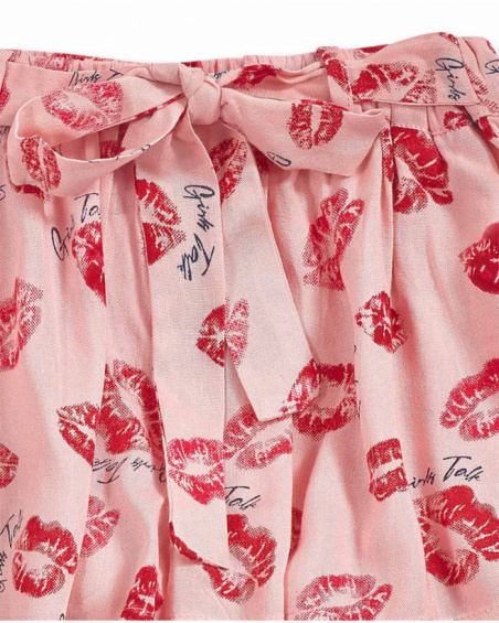 Short plana rosa niña Bad influencer