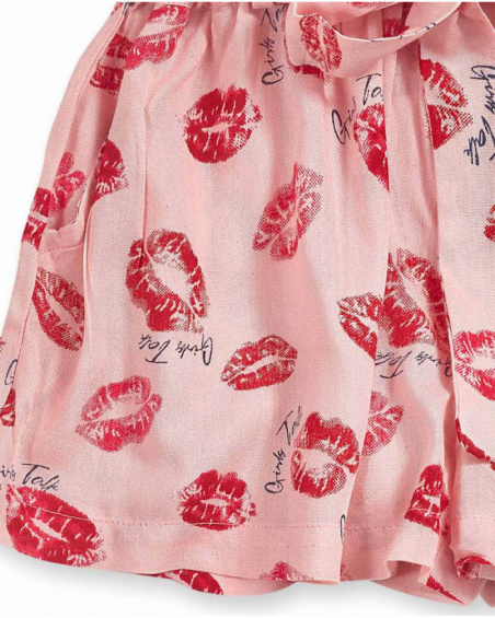 Short plana rosa niña Bad influencer