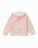 Sudadera abierta punto naranja niña Oasis