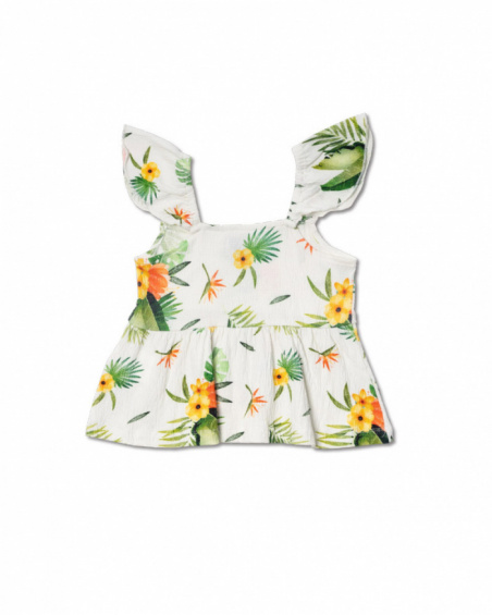 Camiseta tirantes plana blanco niña Oasis