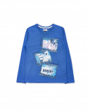 Camiseta larga punto azul niño The coast