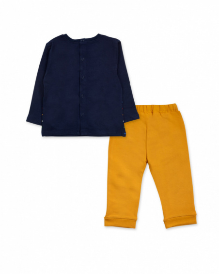 Conjunto felpa punto amarillo niño colección Pugs Life Conjunto felpa punto amarillo niño colección Pugs Life